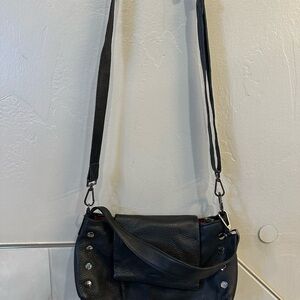Hammitt Black Crossbody Bag with Silver Accents